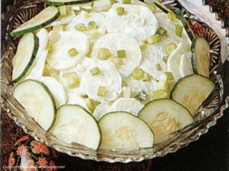 Sour Cream Cucumber Salad